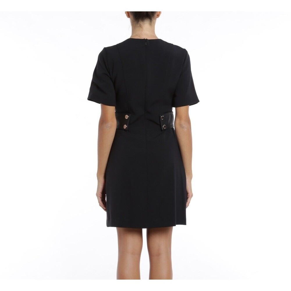 Michael Kors Snap Waist Dress Lamb‎ Leather Loops Lined Black Size 6 - Picture 7 of 10